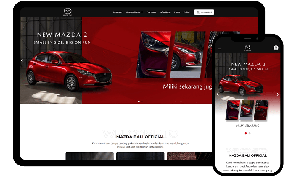 Jasa Pembuatan Website Mazda Bali Official
